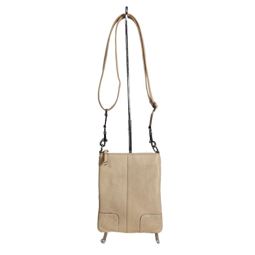 Coach Factory Women's Small Ivory 9760 Swing Pack Purse Pebbled Cross Body Bag